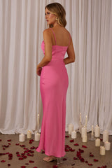 In A Daze Gathered Bust Maxi Dress Hot Pink