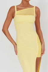 Zenya Split Ruched Maxi Dress Butter