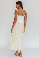 Irelia Contrast Maxi Dress White