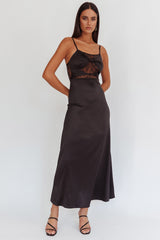 Wyatt Lace Twish Bust Maxi Dress Black