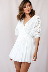 Indi Broderie Anglaise Swing Dress White