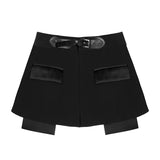 25 New High Street Tide Heavy Industry Nail Pin Bling Pu Buckle Waist Seal Skirt Female 1176 HZ1208