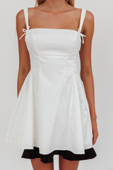 Night Rider Fit And Flare Mini Dress White