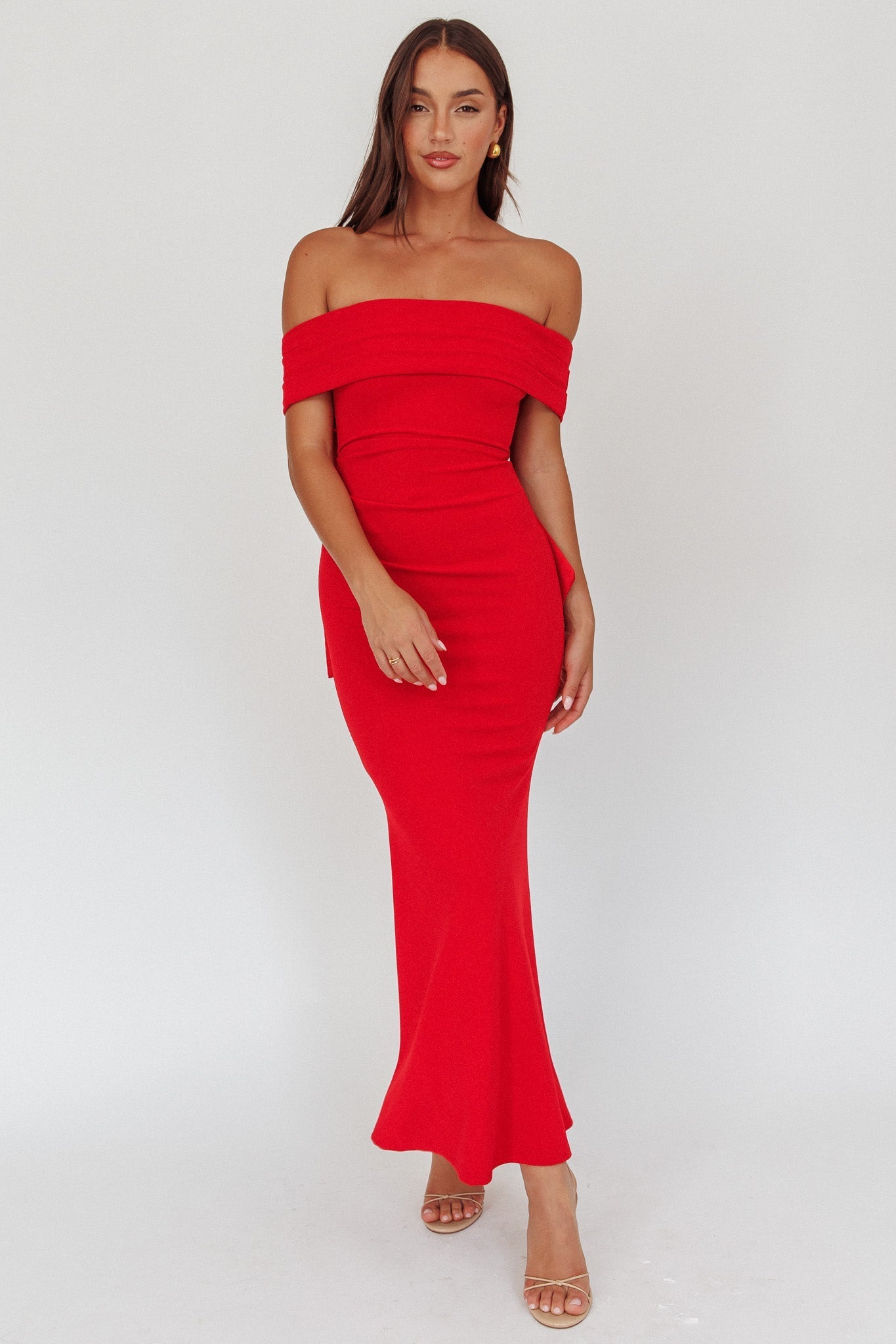 Dancing Queens Bow Back Maxi Dress Red