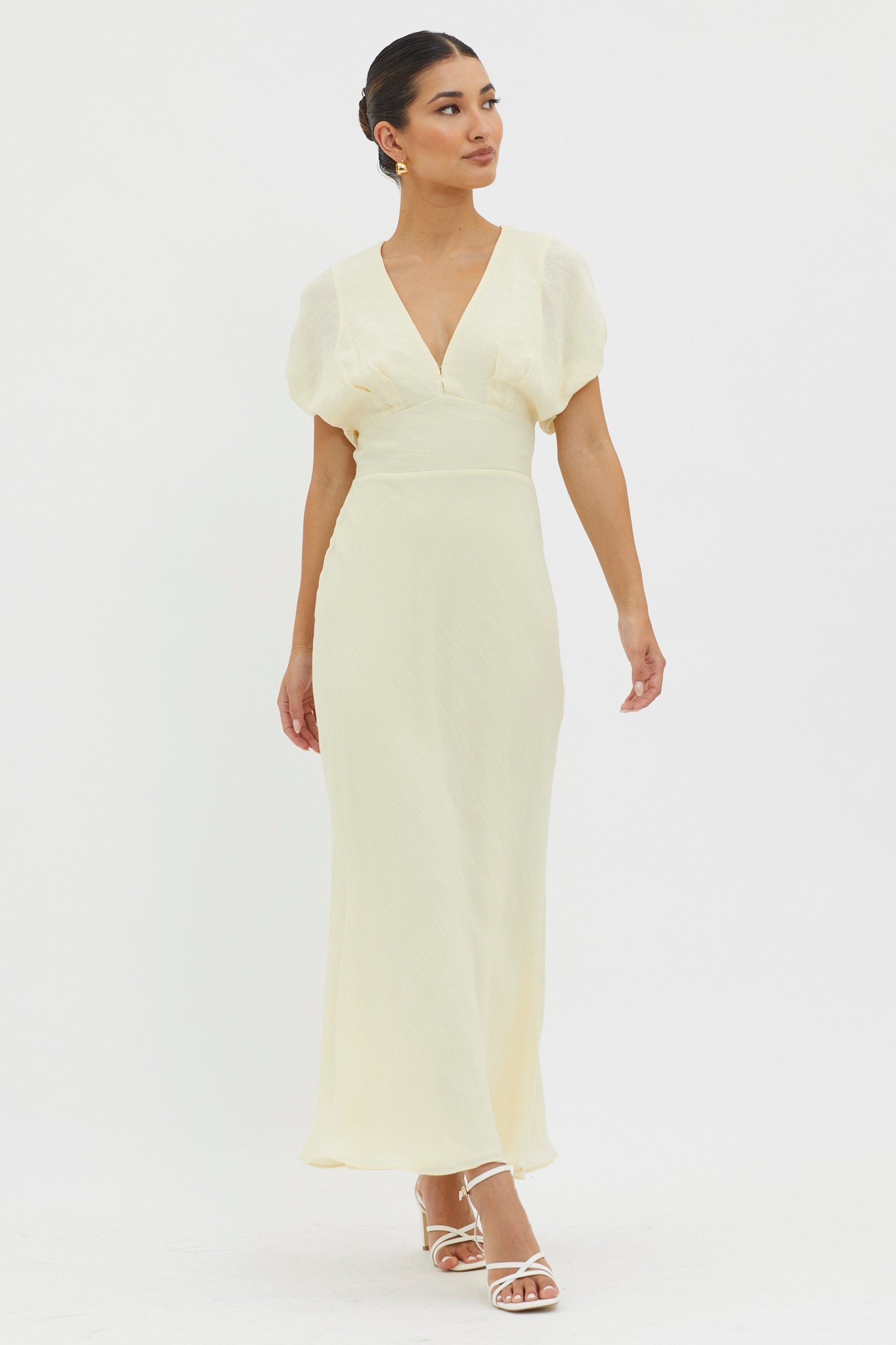 Dare To Live V-Neck Maxi Dress Butter