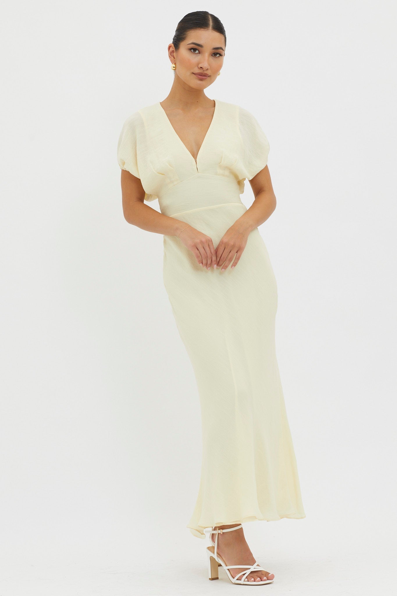 Dare To Live V-Neck Maxi Dress Butter