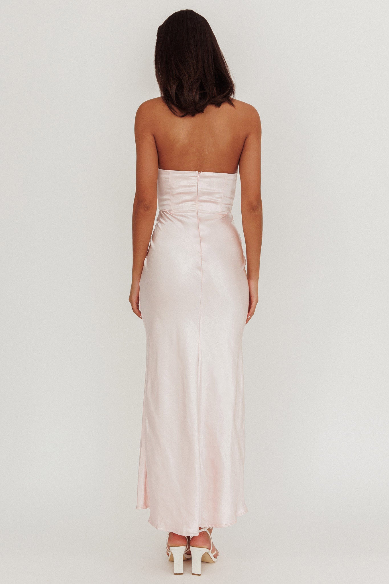 City Of Stars Strapless Maxi Dress Baby Pink