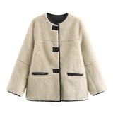 New Women's French-Style Medard Vintage Fur Jacket Coat HZ1208