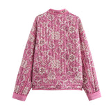 2025 Women's New Printed Cotton Coat Thin Cotton Coat 7037 HZ1208