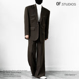 25 Early Autumn Heavy Industry Tuxedo Splicing Suit Personality Cut Long Coat Female 1820 HZ1208