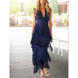 Sexy Women's New Mesh Cake Skirt Sling High-Rise Dress Dress Dress HZ1208