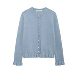 Z2025 Autumn New Temperament Round Neck Simple Stacked Knitted Coat 2756114 HZ1208