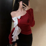 Yellow Three-Dimensional Flowers With Lotus Leaves Side Slings Women Summer Pure Lust Sweet Hot Girl Gentle Summer Beautiful Blouse HZ1208