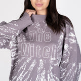 Loose Letter Embroidery Personality Tattered Wool Woven Long-Sleeved Sweater Women's Autumn And Winter Letter Embroidery HZ1208