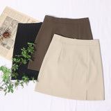 Real-Shooting Half-Dressed New Spring And Summer 2025 New Suit Skirt High-Waisted Hip-Proof Open-Fork Skirt 8871 HZ1208