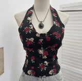 Real-Pat On-Tlap Sling Sling Sleeve Sleeveless Coat With Chest Pad Crumb Lace Hanging Back Sleeveless Top 9263 HZ1208