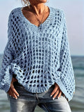 2025 New Sexy Hollow Knitted Sun Protection Shirt Holiday Knitted Jersey Women's Spring And Summer Outside The Beach Hoodie Tops HZ1208