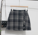 A Large Number Of Hairy Skirt Women Autumn And Winter Tlings Irregular High-Waisted A Short Skirt 8923 HZ1208
