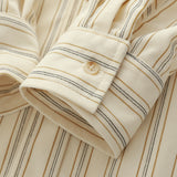 Skin Care Fine Wicked Striped Collar Long-Sleeved Shirt Women's Autumn And Winter New Overlays Thick Shirt Coat Top HZ1208