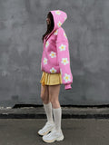 New Zipper Hooded Flower Jacket Coat Woman | Relaxed Comfortable Leisure Trend Of Sports Out Of The Street HZ1208