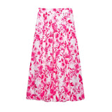 Z Women's Cascaded Collared Shirt Fan Flute Cloak Skirt Set 5029086 5029087 HZ1208