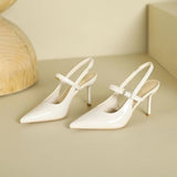 French Wine Red High-Heeled Sandals Women 2025 Summer New Bun Head Buckle Fine Temperament Single Shoe With Skirt HZ1208