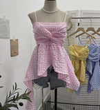 Stupid Irregular Skirt Sling Sling Sling Vest Bohemian Holiday Hottie Sleeveless Top 9223 HZ1208