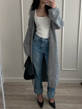 2025 Autumn And Winter Hot Sweater Set Women Loose Long Version Thicker Cardigan + V Collar Vest Skirt HZ1208