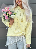 Fashion Sense Of Long Knitted Flower Circle Collar Collar Sweater Loose Leisure Lazy New Woman HZ1208