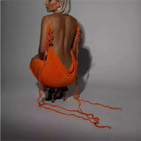 New Sexy Big-Lown Dress High-End Dress With Long Skirt HZ1208