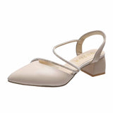 Fashion Sandals Female Fairy Wind 2025 Summer Head Thick Heel High Heel With Skirt Shoes HZ1208