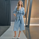 25 New Heavy Industry Beads Cowboy Long Wind Coat Coat Coat Female 1760 HZ1208