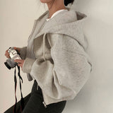 2025 New Women's Coat Temperament Elegant Solid Color Lazy Hooded Sportswear Women's Coat 661 HZ1208