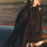 Sexy Women's New Long-Sleeved High-Collar Temperament Skirt HZ1208