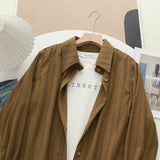 Skin Care Fine Wicked Striped Collar Long-Sleeved Shirt Women's Autumn And Winter New Overlays Thick Shirt Coat Top HZ1208