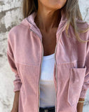 2025 Solid-Color Jacket Women's Simple Wind Wick Hooded Coat Women's Pocket Splicing HZ1208
