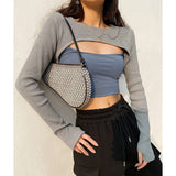 Thai Sexy Trend In Net Red Super Short Repair Jacket Hoodie Carefully Machine Personality Outside The Top Woman HZ1208