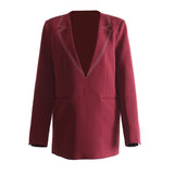 25 New V Collar Line Fake Suit Collar Loose Version Of The Suit Coat Top Female 1784 HZ1208