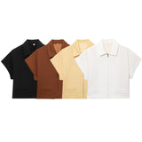 Z2025 Spring New Women's Collar Short-Sleeved Short Coat Straight Trousers 8491053 8491054 HZ1208