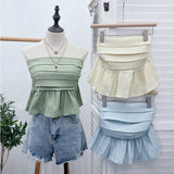 Sweet And Spicy Wind Wearing A Breast Vest Female Pressure Folded Word To Receive Waist Skirt Short Wrapped Chest-Clothed Backwear 8965 HZ1208