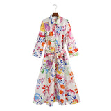 2025 Women's New Printed Cotton Coat Thin Cotton Coat 7037 HZ1208
