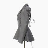 25 New Back Lotus Loaf Under The Suit To Collect Waist Thin Coat Suit Top Female 1581 HZ1208