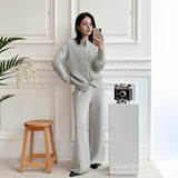 Autumn/Winter 2025 New Hot Knitted Three-Piece Set Of Women's OL Style Sweater Cardigan + Pants HZ1208