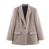 Z2025 Autumn New Temperament Round Neck Simple Stacked Knitted Coat 2756114 HZ1208