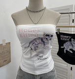 Hot Diamond Tector Tset Coat Outside Wearing Bra Mat Babes Wrapped Bra Short Open Umbilly Printed Vest 8031 HZ1208