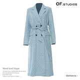 25 New Heavy Industry Beads Cowboy Long Wind Coat Coat Coat Female 1760 HZ1208