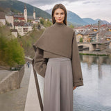 25 New Super Personality Irregular Tailoring Cape Coat Top Female 1777 HZ1208