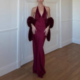 Sexy Women's New Body-Body-Bendered Ass Fishtail Dress Solid Dress Skirt Shawl HZ1208