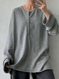 Fashion Simple Style Lock-Free Knitted Sweater Thin Lazi Loose Bottom Long Sleeve Lazy Leisure Autumn Winter HZ1208