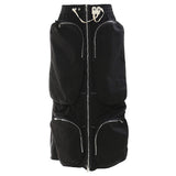 25 New Can Wear Two Heavy Industry Zipper Long Multi-Pocket Dress Half Skirt Bra Skirt 1591 HZ1208